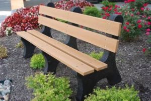 Classic Park Bench with Back | Recycled Plastic