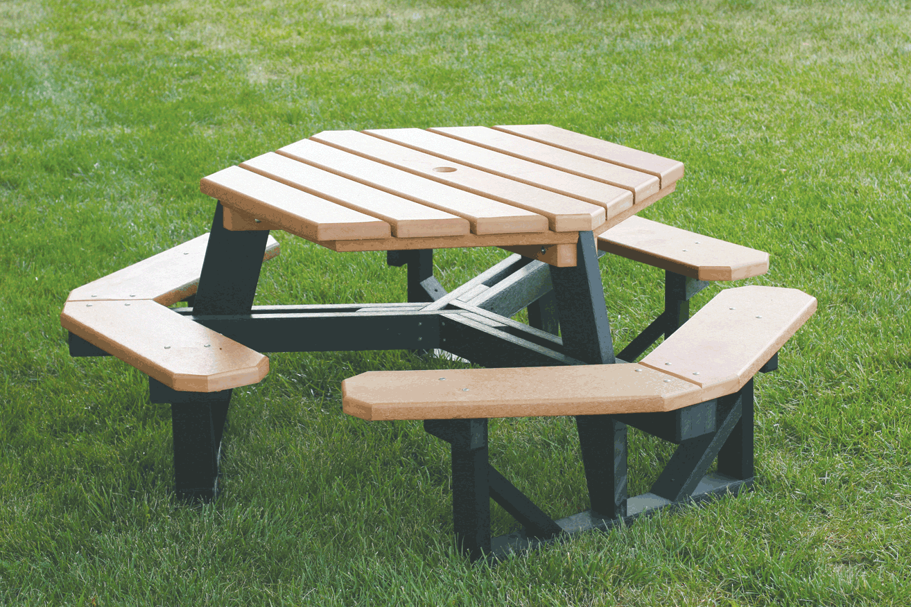 8' ADA Double Sided Heavy Duty Table - Picnic Table - American