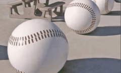 Baseball Themed Concrete Ball Bollards