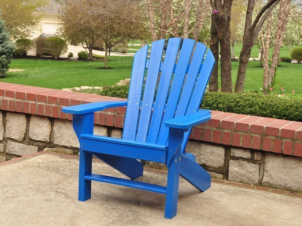 blue adirondack plastic chairs