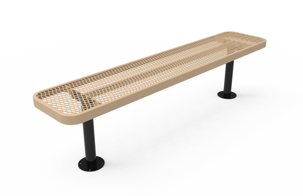 Perforated Wide Bench Without Back Thermoplastic Benches Product