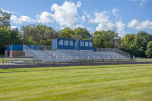 Kay Park bleacher systems, durable, ADA-compliant, and Made in the USA, ready for every season of sports and community events.